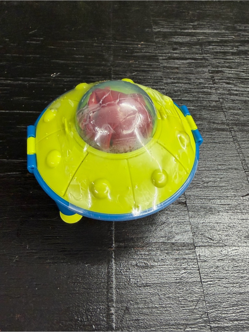 Kids UFO Spinning Top Toy - Lime Green and Blue